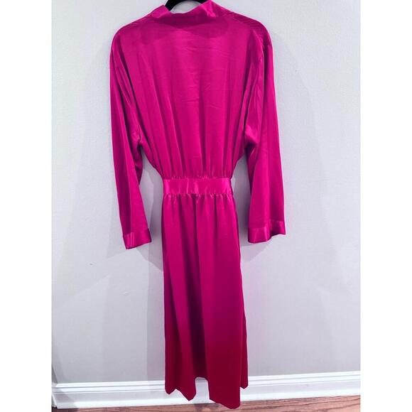 NWT Cabernet Red Belted Long Sleeve Kimono Robe Size Large - Picture 3 of 7